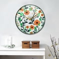 thumbnail image 2 of Yayeee Wall Clock Battery Operated 11.9" Silent Quartz Non-Ticking for Living Room Decor, Flowers Pattern, 2 of 8