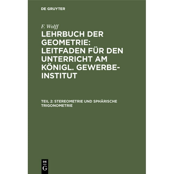 Stereometrie und sphärische Trigonometrie (Hardcover)