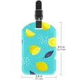 thumbnail image 6 of Square 2Pack PU Leather Lemon Cruise Luggage Tag with Privacy Cover and Name ID Tag for Travel Handbags Backpacks Luggage Tags, 6 of 6
