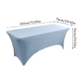thumbnail image 2 of VidaFete Spandex Tablecloth 2 Pack 6FT, Fitted Stretch Table Cover for Rectangle Tables, Wrinkle Resistant and Washable Tablecloths for Outdoor, Picnic, Party, Brown, 2 of 5
