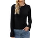 thumbnail image 1 of Suéteres Para Mujer Otoño Invierno Suéter de Punto Camisas de Fondo de Color Sólido Tops de Cuello Redondo de Manga Larga Odeerbi  ODB176359, 1 of 7