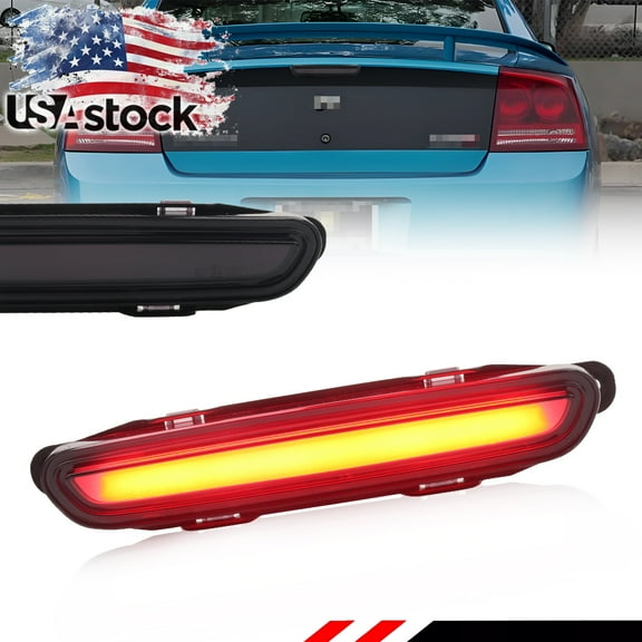 1PCS Smoked Lens Rear Center 3rd Third Tail Light Rear Light Brake Lights Backup Lights Reverse Light  With Red LED For 2006 2007 2008 2009 2010 Dodge Charger
