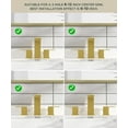 thumbnail image 5 of 8 Inch Widespread Gold Bathroom Faucet 3 Hole, 2 Handle Gold Sink Faucet Bathroom Vanity for 6-12 Inch Center Sink with Metal Pop-up Drain and 24" CUPC Supply Line, and Water Saving Spare Aerator, 5 of 15