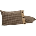 thumbnail image 2 of VHC Brands Black Check Star, Cotton, 21x30, Standard Pillow Case, Set of 2, Black, 2 of 4