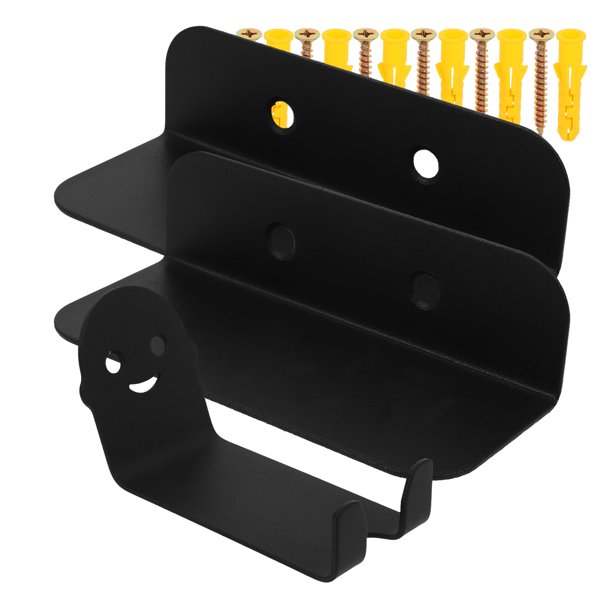 3 unids Bicicleta de montaña Bicicleta Bicicleta de almacenamiento Montado en la pared Rack Stands Piensas de bicicleta de acero alto de alta carga - Negro (175 * 85 * 75mm)