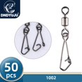 thumbnail image 1 of DNDYUJU, 50 Uds., conector de pesca, giratorios de barril, giratorios giratorios a presión para anzuelos de pesca, accesorios para señuelos de pesca Tan Jianjun unisex, 1 of 2