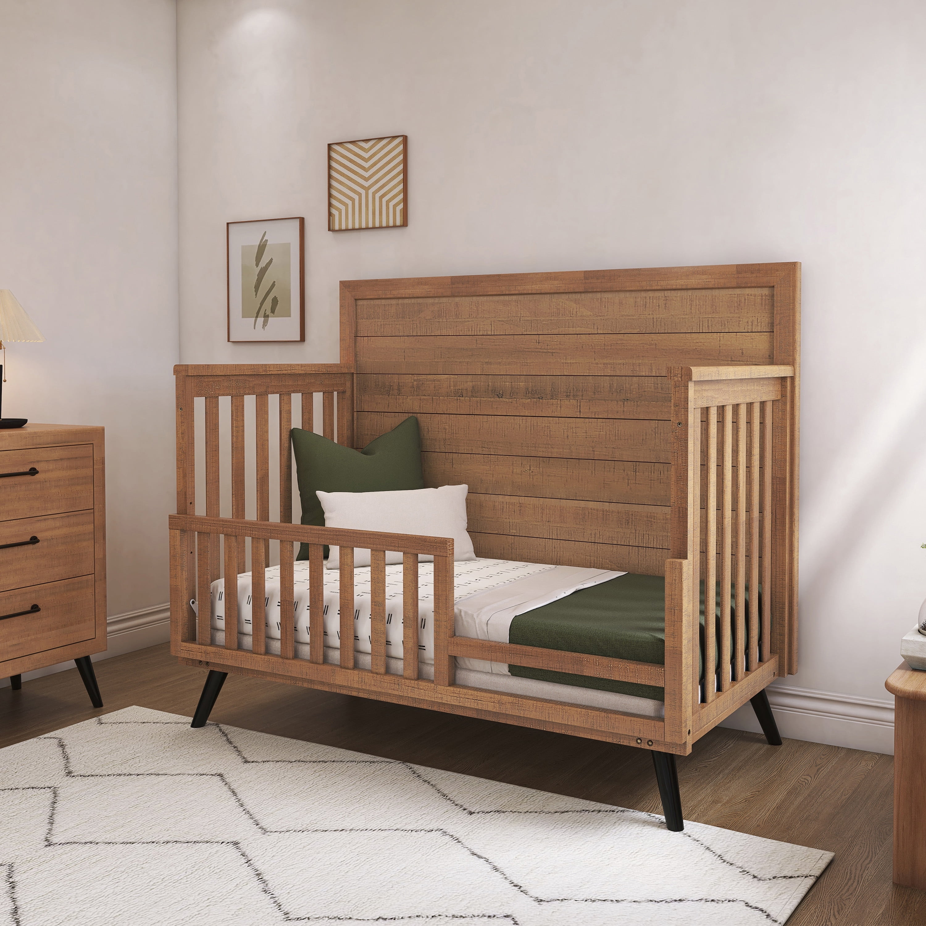 Evolur Convertible Crib Toddler Guard Rail, Sugar Cane
