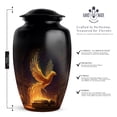 thumbnail image 2 of Phoenix Small Keepsake Urns For Adult Male - Large Urns For Human Ashes Adult Female, 1 Large 4 Small - Combo Burial Urn For Ashes For Women - Black Cremation Urn For Mom & Dad - 10 & 3 Inch, 2 of 7
