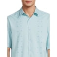 thumbnail image 4 of Cafe Luna Men’s Panel Woven Shirt with Short Sleeves, Sizes S-3XL, 4 of 5