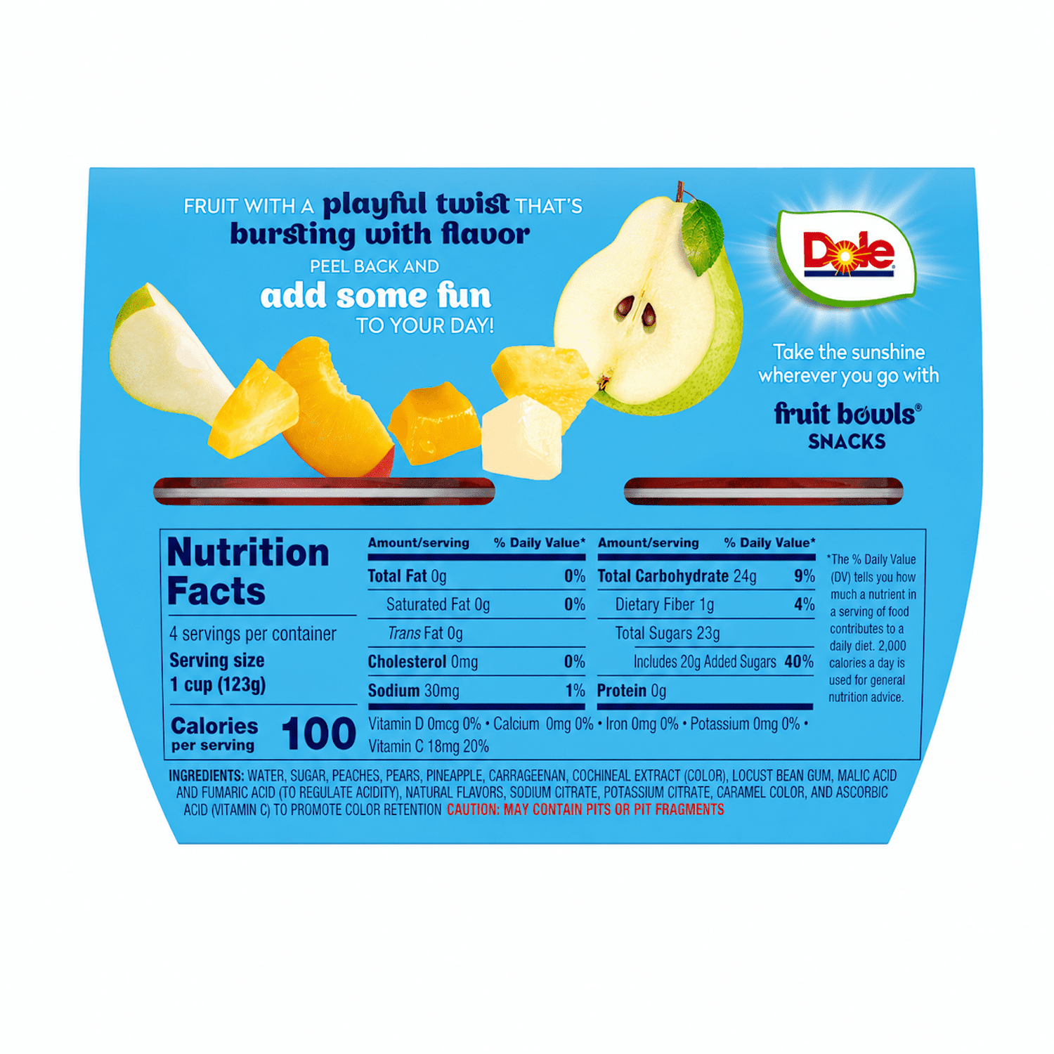 (3 pack) Dole Fruit Bowls Mixed Fruit in Black Cherry Gel, 4.3 oz Cups (4 Pack)