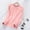 Pink, variant on Women's Fleece Pajamas Tops Long Sleeve Thermal Pullover Winter Warm Crewneck Shirts Soft Fuzzy Loungewear