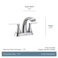 thumbnail image 5 of MOEN 84515 Findlay 4 in. Centerset Double-Handle Bathroom Faucet in Chrome, 5 of 8