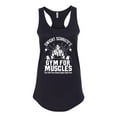 thumbnail image 2 of Dwight Schrute's Gym for Muscles Pop Culture Ladies Racerback Tank Top, Black, Small, 2 of 3