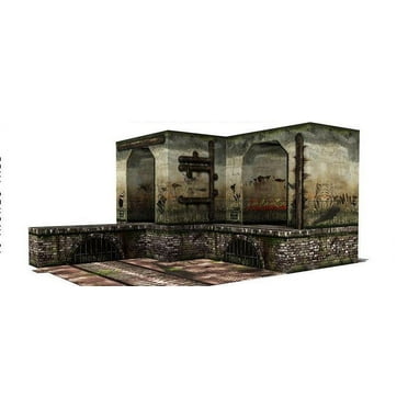 Extreme-Sets Sewer 20 Pop-Up Diorama Display, 1/12 Scale, Cardboard, 15" Height Action Figures