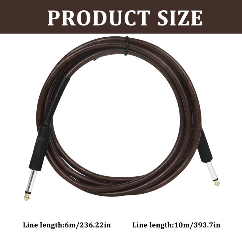 CEORPER 6.35mm Amp Guitar Cable for Studio Monitor Electric Guitar, Keyboard, Mixers