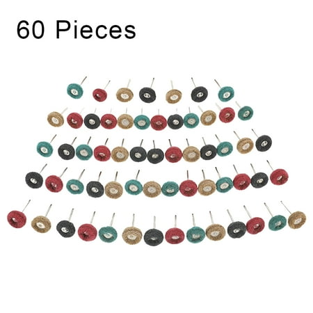 

fanshao 60Pcs/Set Nylon Scouring Pad Abrasive Wheel Grinding Sanding Head Polishing Tool