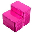 thumbnail image 5 of LYTMENT 5Pcs Rectangle Tinplate Storage Box Home Kitchen Desktop Storage Tin Canister Chocolate Candy Tea Coffee Cosmetics Jewelry Photos Present Case Rosy, 5 of 8