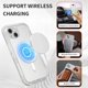thumbnail image 5 of Funda transparente para iPhone 14 y iPhone 13 compatible con MagSafe, funda de carga magnética de triple capa, resistente a golpes y caídas, 6.1 pulgadas, 5 of 6