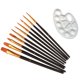 thumbnail image 1 of Pinceles Para Pintar Con Paletas Bandejas Niños Diy Pelo De Nailon Acuarela Pincel Pluma Herramienta De Dibujo Ligera Artista Escuela Hogar sonducket EL017852-03, 1 of 5