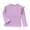 Purple, variant on Ruyang Baby Girls Ruffle Tops Plain Long Sleeve Crewneck Cute Shirt Kids Cotton Thermal Tshirt Solid Soft Basic Tee