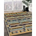 thumbnail image 2 of Ahgly Company Indoor Round Mid-Century Modern Coffee Brown Oriental Area Rugs, 6' Round, 2 of 6