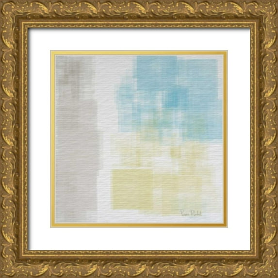 Murdock, Ramona 12x12 Gold Ornate Wood Framed with Double Matting Museum Art Print Titled - White Abstract I
