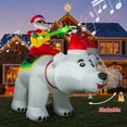 thumbnail image 2 of 7ft Christmas Inflatable Santa Claus on Polar Bear Playing a Guitar, LED Lights Outdoor Indoor Holiday Decorations, Christmas Blow up Lawn Inflatables for Christmas Garden Yard Decoration, 2 of 7