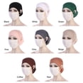 thumbnail image 5 of CreativeArrowy Muslim Hat Low Turban New Cotton Under Round Front Inner Hijab Jersey Elastic With Ear Hole, 5 of 8