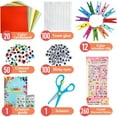 thumbnail image 5 of PEACNNG 1200+ Pieces Creative Crafts for Kids DIY Art Craft Set, Colorful Craft Cleaners, Contains Twisted Eyes, Colorful Wooden Sticks, Feathers, Sequins, Flashing Pompoms, 5 of 5