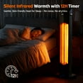 thumbnail image 5 of Datingday 1500W Infrared Space Heater with Remote, Fast Heating, 2 Modes, 12H Timer Auto Shut-Off, Tip-Over & Overheat Protection, Portable Electric Heater for Garage, Home, and Covered Spaces, 5 of 6