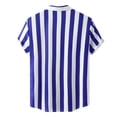 thumbnail image 4 of LIIPEE Fashion Stripes Graphic Button Up Shirts For Boys Short Sleeve Turn Down Collar Beach Shirt Kids Casual Cute Summer Tops,11-12 Years, 4 of 5