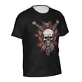 thumbnail image 3 of Generic Funny Skeletons Band At Rock Concert Graphic Men's Short Sleeve Full Print T-Shirt Black, 3 of 8