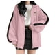 thumbnail image 3 of Gibobby Sudaderas para mujer, Sudaderas con cierre para mujer, sudaderas de forro polar, sudaderas con bolsillos, ropa de invierno Y2k(Rosa,XG), 3 of 4