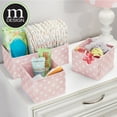 thumbnail image 2 of mDesign Fabric Nursery Divided Drawer Organizer, Set of 5, Pink/White Polka Dot, 2 of 8
