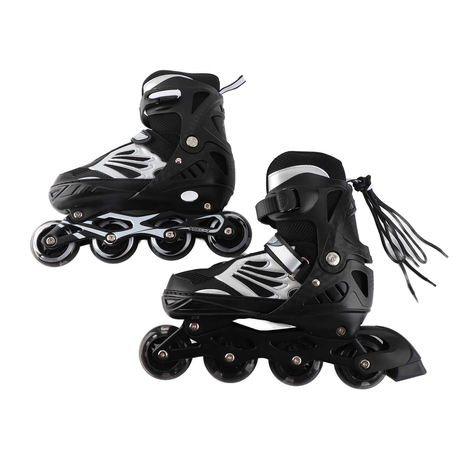 6-12 Skate Shoes For Kids Adjustable Illuminating Inline Skates With Light Up Wheels For Kids And Youth Girls Boys Inline Skates