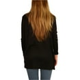 thumbnail image 4 of Aeropostale Womens Solid Knit Sweater, Black, Juniors, X-Small, 4 of 4