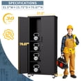 thumbnail image 4 of IKIMI 71" Tall Metal Garage Storage Cabinet with Wheels,Heavy Duty Lockable Rolling Tool Cabinet with 3 Adjustable Shelves & Inside Door Pegboard Organizer, Black, 4 of 9