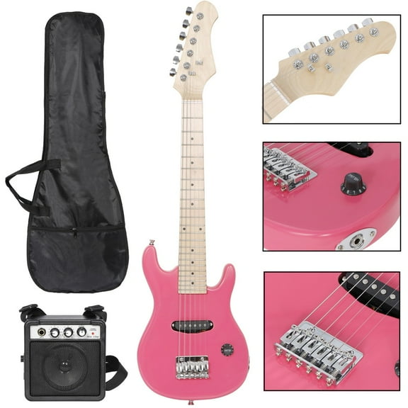 WSSYzyzf 30 Inch Children's Practice Electric Guitar 6 String Kids Musical Instruments Toys, Perfect for Beginners with Lightweight Design, Includes Amp and Accessories for Learning