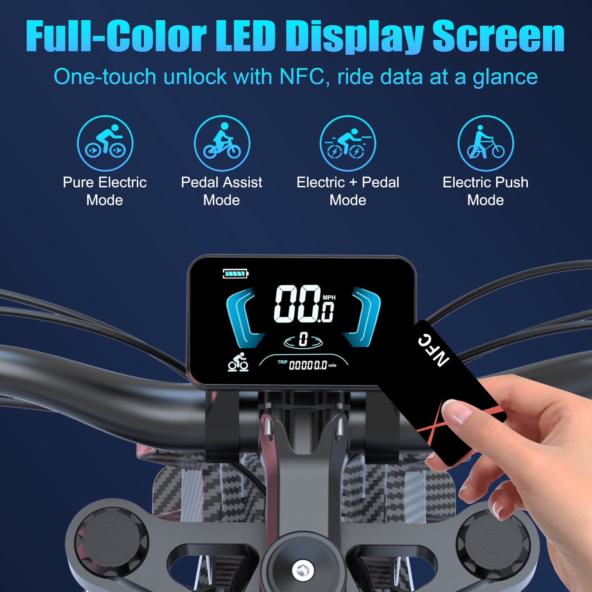 Moveloop Electric Bike, 3000W Peak Dual Motor 35 MPH Ebikes for Adults, 17“x3” Off-Road Tire Electric Mountain Bike, 48V 20 AH Battery, UL 2849