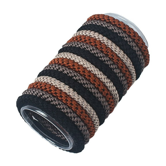 15 PCS Thick Seamless Hair Ties for Curly Heavy and Long Hair Brown Hair Elastics for Women Men and Girls Big Pony tails Holders (5 cm in Diameter, 1 cm in Width)