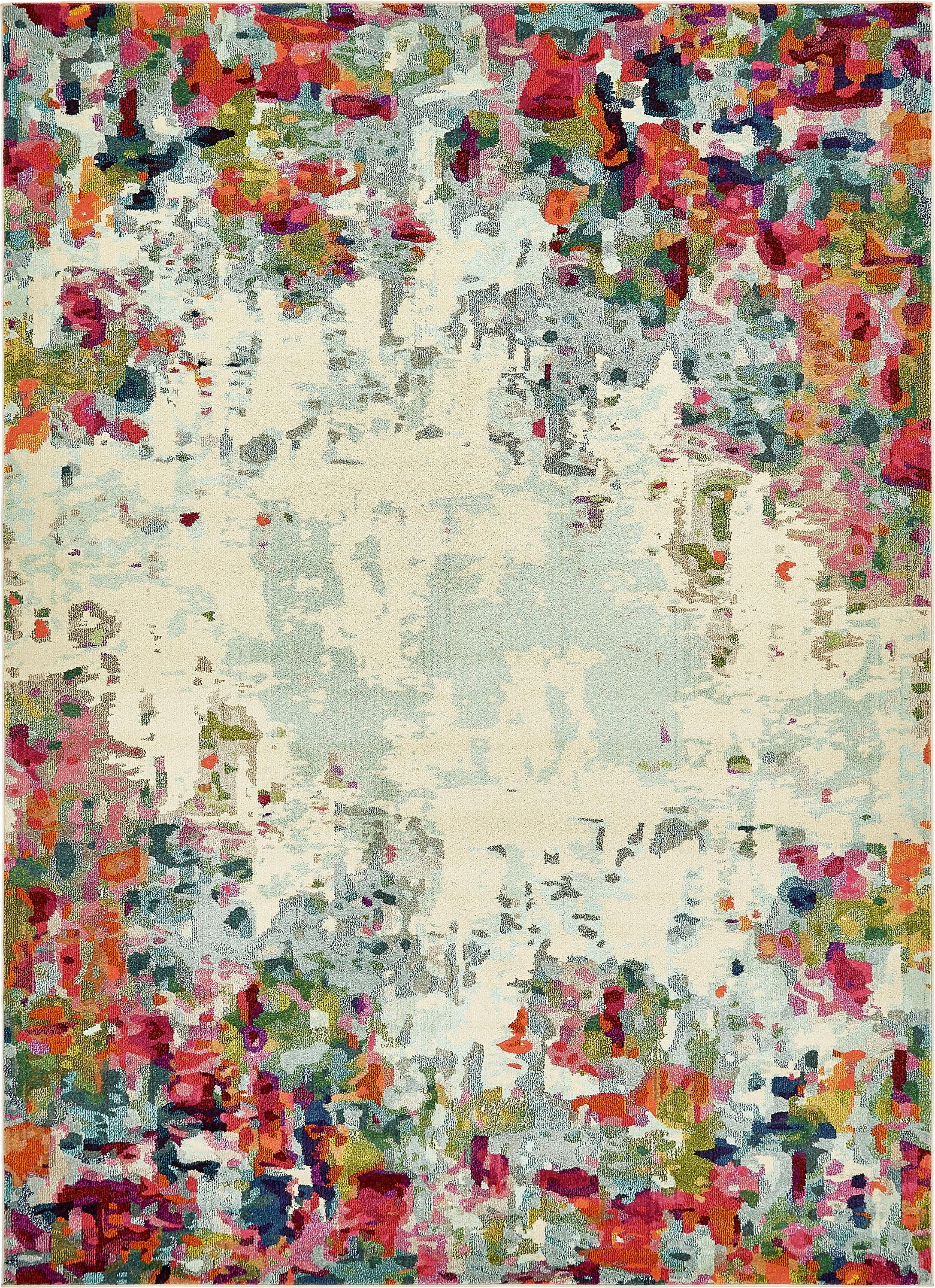 Unique Loom Joyous Chromatic Modern Abstract Area Rug or Runner