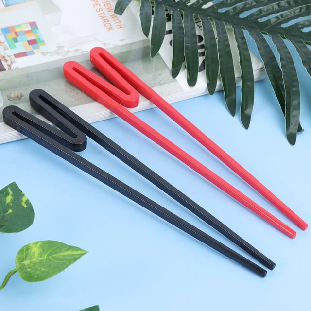 Lubelski Toddler Chopstick Food Grade High Temperature Resistance Integrated Training Solid Color M Shape Learning Chopstick Baby Accessories