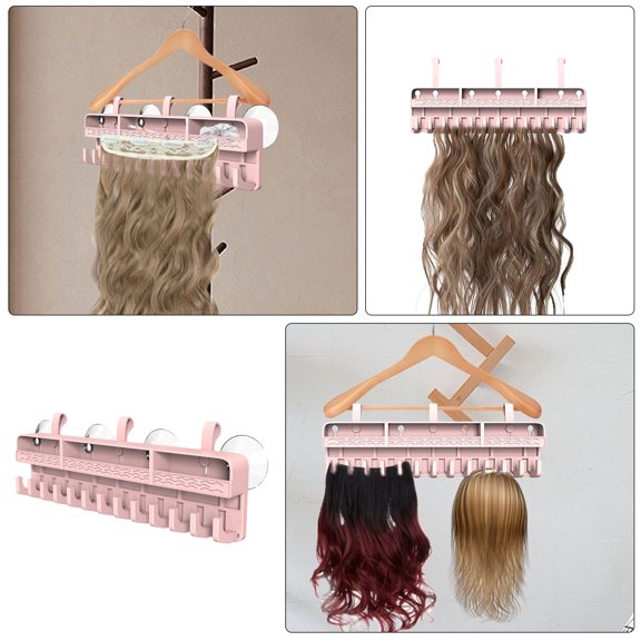 Masteelf Hair Extension Hanger for Home and Salon Holder for Hair Extensions Wigs Ponytails Styling Washing Drying Extension Holder
