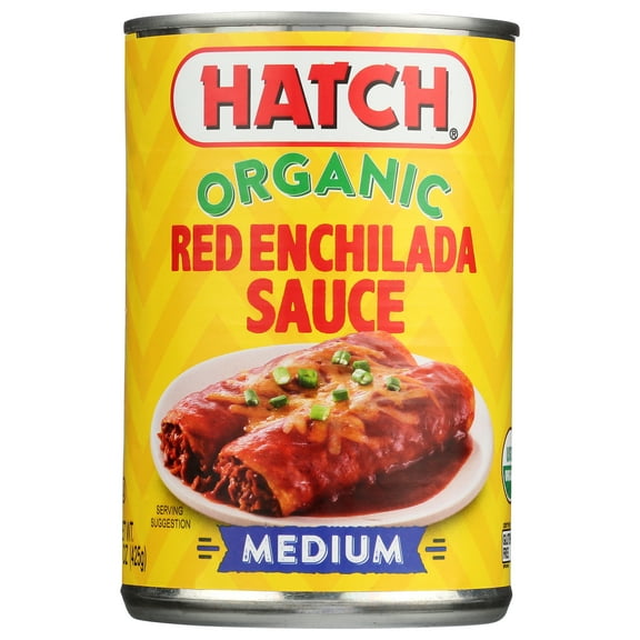 Pack of 12, Hatch Organic Medium Red Enchilada Sauce, 15 oz