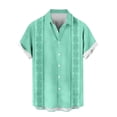 thumbnail image 6 of Kakii Mens Cuban Guayabera Shirt Vintage Short Sleeve Button Down Hawaiian Bowling Shirts Summer Beach Vacation Shirts, 6 of 6