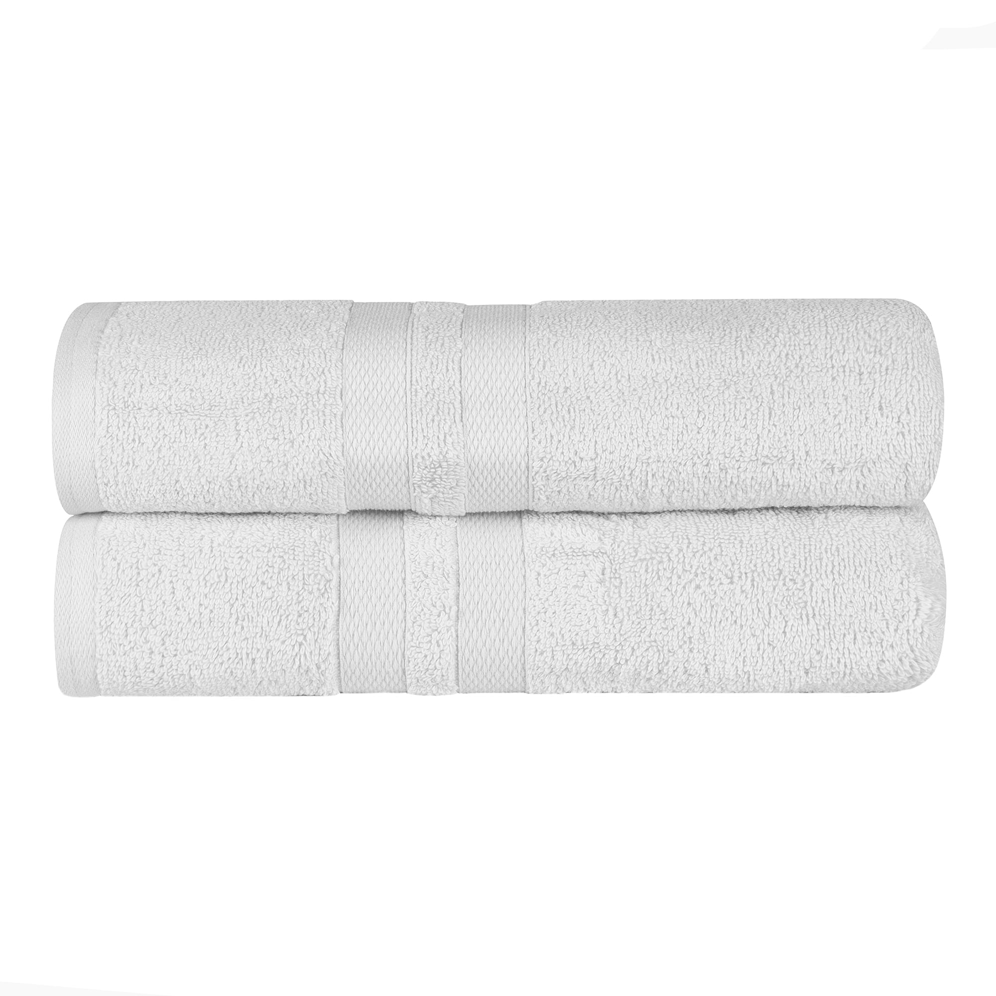 Superior Ultra Soft Cotton Solid 2-Piece Bath Towel Sets, Silver