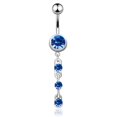 thumbnail image 1 of Anillos de ombligo de cristal de moda Anillo de ombligo Barbell Drop Dangle Body Piercing Drop Dangle Rose Gold Sexy Barra de ombligo Tan Jianjun unisex, 1 of 2