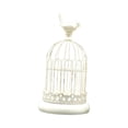 thumbnail image 4 of Portavelas de hierro para velas votivas, portavelas para velas de té con forma de jaula minimalista para pájaros Blanco 14x26cm, 4 of 7