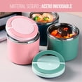 thumbnail image 2 of Bee Vibes Termo de Comida y Sopa de 1000 ml – Caja Bento de Acero Inoxidable con Asa, Recipiente Sellado a Prueba de Fugas para Trabajo, Viajes y Escuela | Bee Vibes, 2 of 6