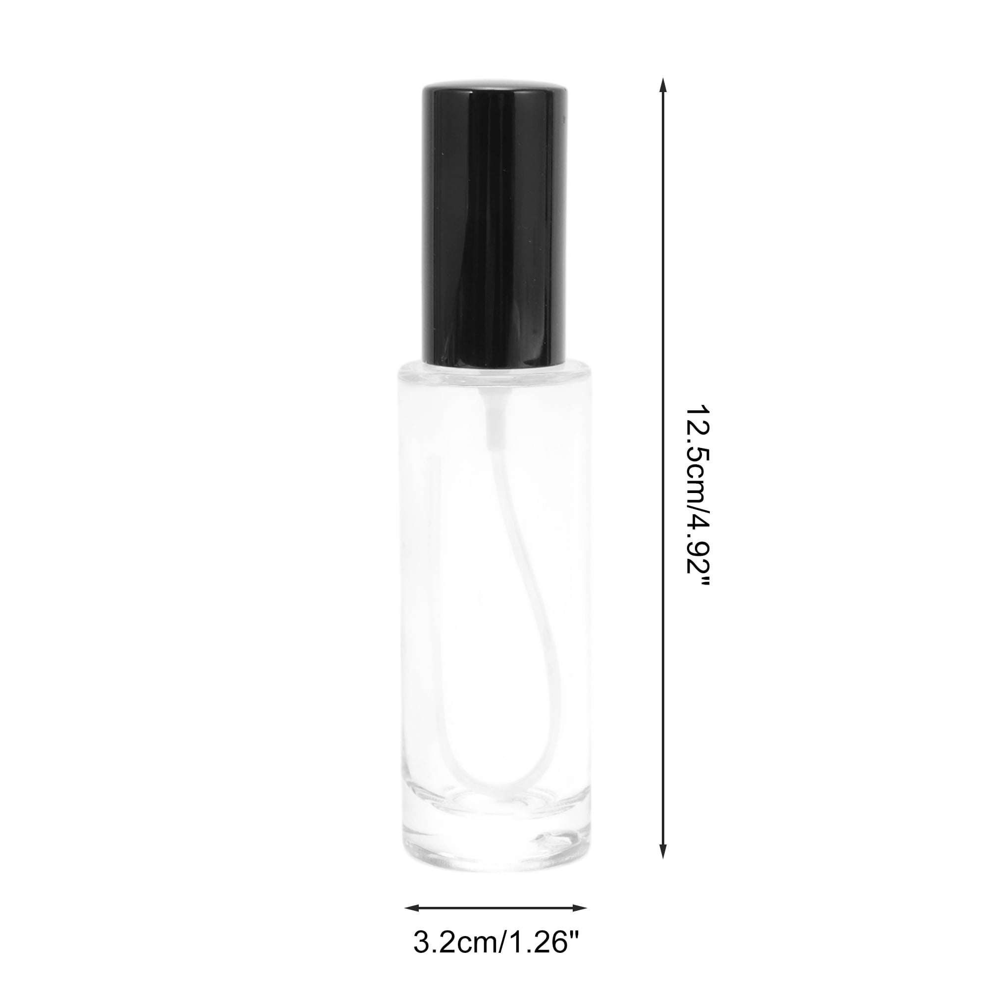 Unique Bargains Elegant 30ml/1oz Perfume Bottle with Spray 1 Pc Black Cylindrical Bottle